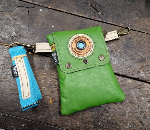 Dubbele Hippers Heuptas vintage oranjeroze/ appelgroen - Afbeelding 5