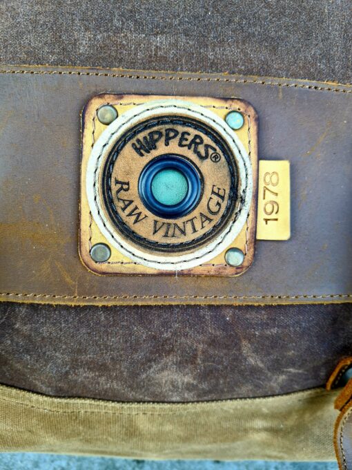 Raw Vintage schoudertas laptoptas leer/canvas bruin - Afbeelding 2