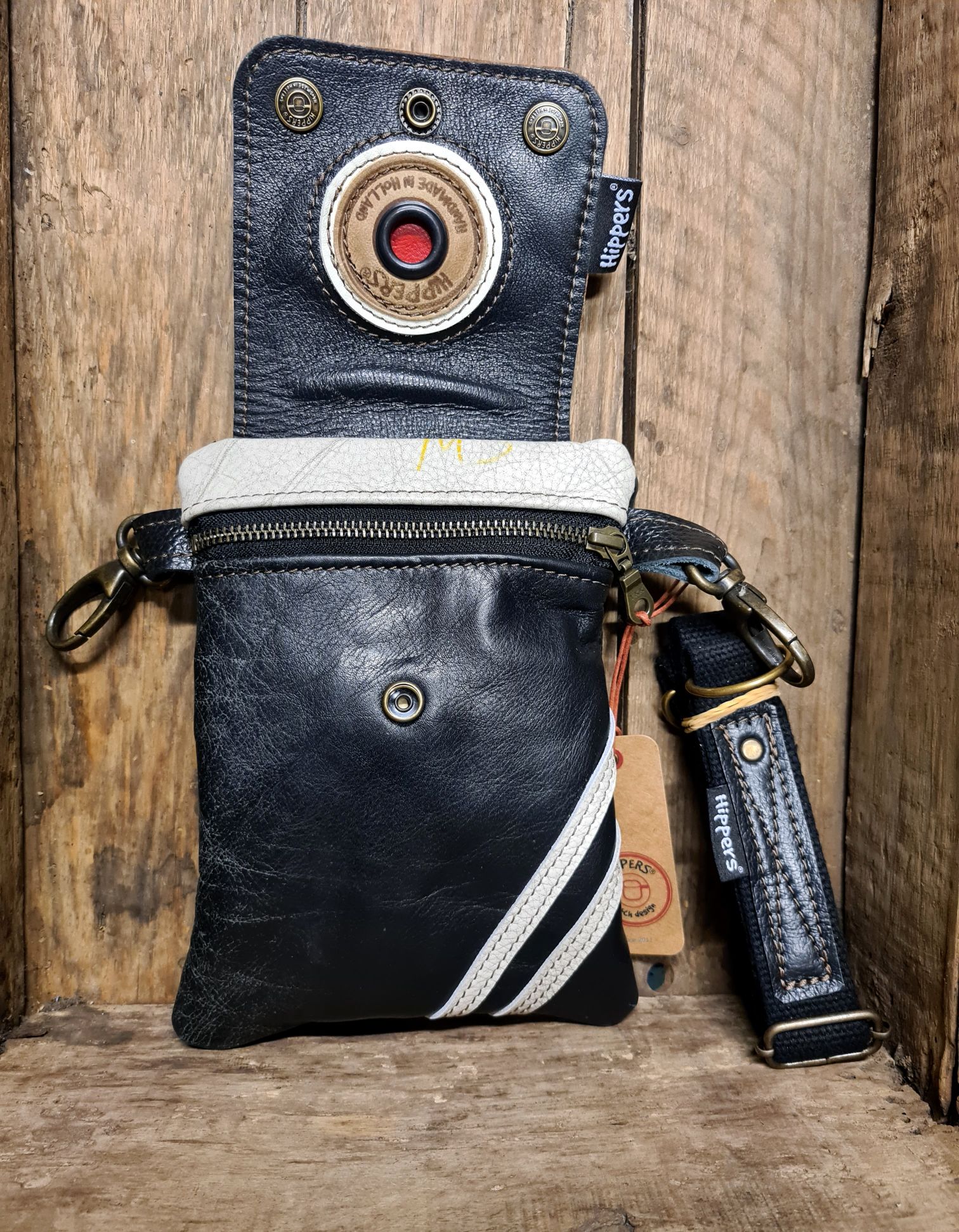 Dubbele Heuptas bruin zwart 2-zijdig graffiti - Afbeelding 2