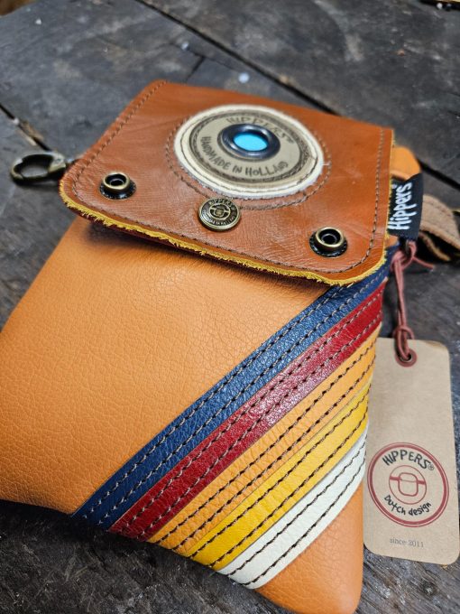 Dubbele Hippers Heuptas vintage oranje stripes - Afbeelding 2