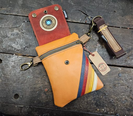 Dubbele Hippers Heuptas vintage oranje stripes - Afbeelding 4
