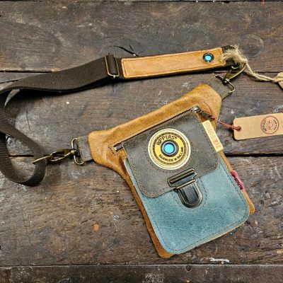 Luxe Hippers heuptas bruin/ aqua