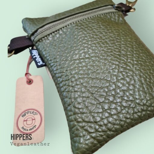 Heuptas Vegan Leather 2-zijdig groen/crème. - Afbeelding 4