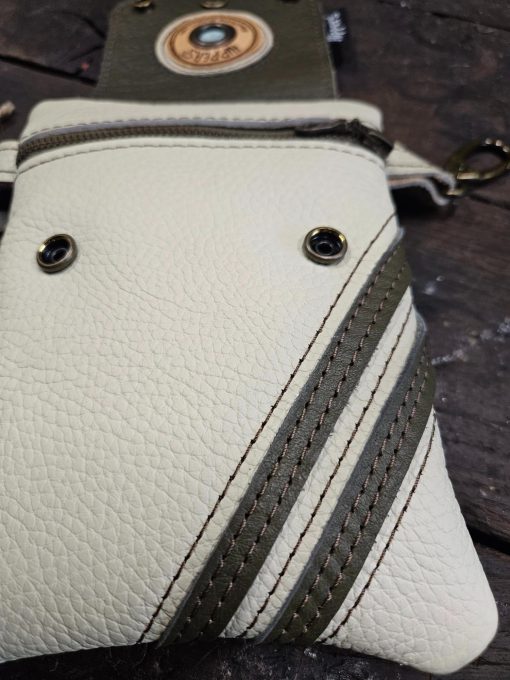 Dubbele Hippers Heuptas creme wit sport/groen sport - Afbeelding 4