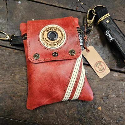 Dubbele Hippers Heuptas zwart/rood sport stripes