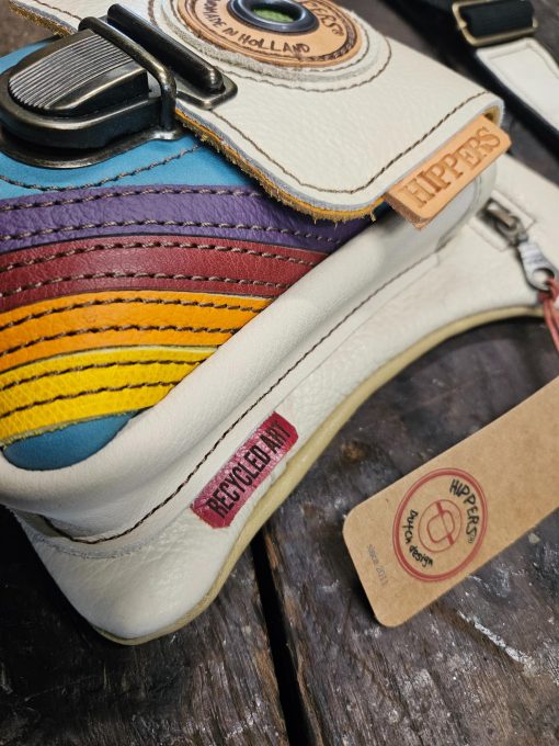 Luxe Hippers heuptas crème aqua retro stripes - Afbeelding 4