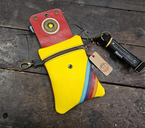 Dubbele Hippers Heuptas vintage geel striping/rood - Afbeelding 4