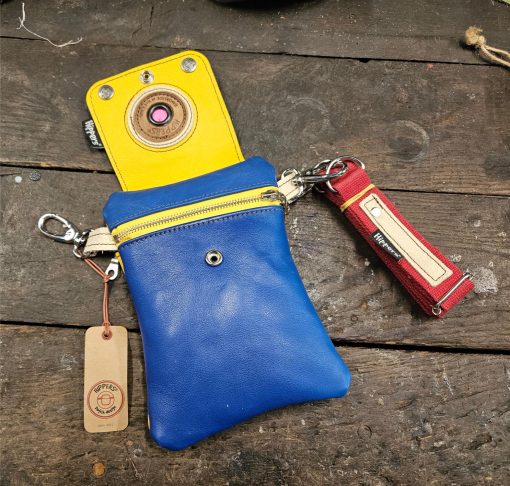 Dubbele Hippers Heuptas blauw/ geel - Afbeelding 3