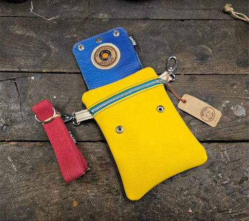Dubbele Hippers Heuptas blauw/ geel - Afbeelding 4
