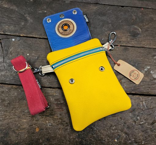Dubbele Hippers Heuptas blauw/ geel - Afbeelding 5
