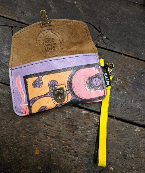 Hippers Brilleknip  Paars canvas leather vintage III - Afbeelding 4