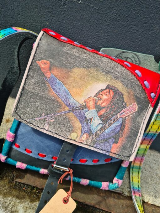 Uniek schoudertasje 'Bob Marley' - Afbeelding 2