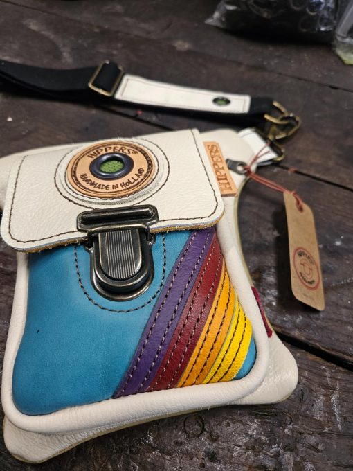 Luxe Hippers heuptas crème aqua retro stripes - Afbeelding 2