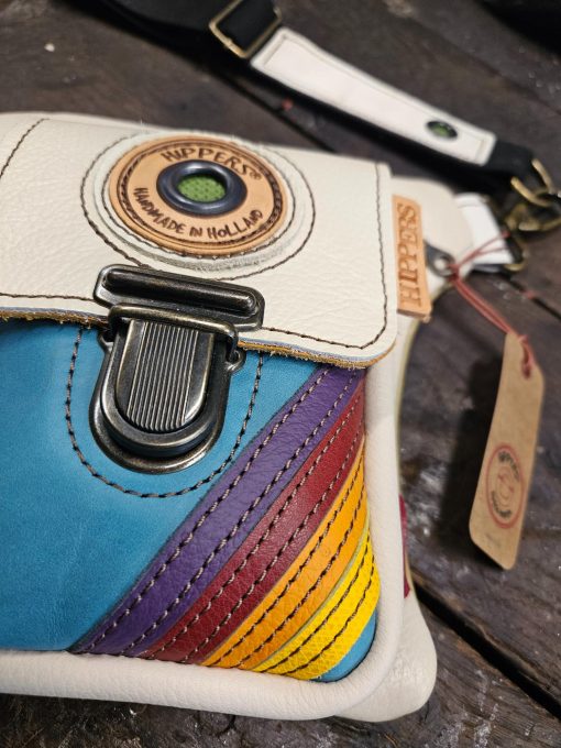 Luxe Hippers heuptas crème aqua retro stripes - Afbeelding 3